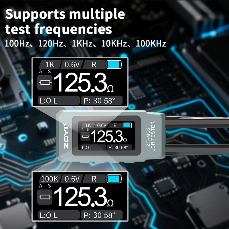 ZOYI ZT-MD2 Intelligent Tweezers Lcr Digital Bridge Tester One Click Measurement Of Resistance Capacitance, And Inductance