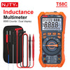 NJTY T58B T58C Inductance Digital Multimeter AUTO Range 9999 Counts  Voltage Current Capacitance LED Smart Backlit Large Screen