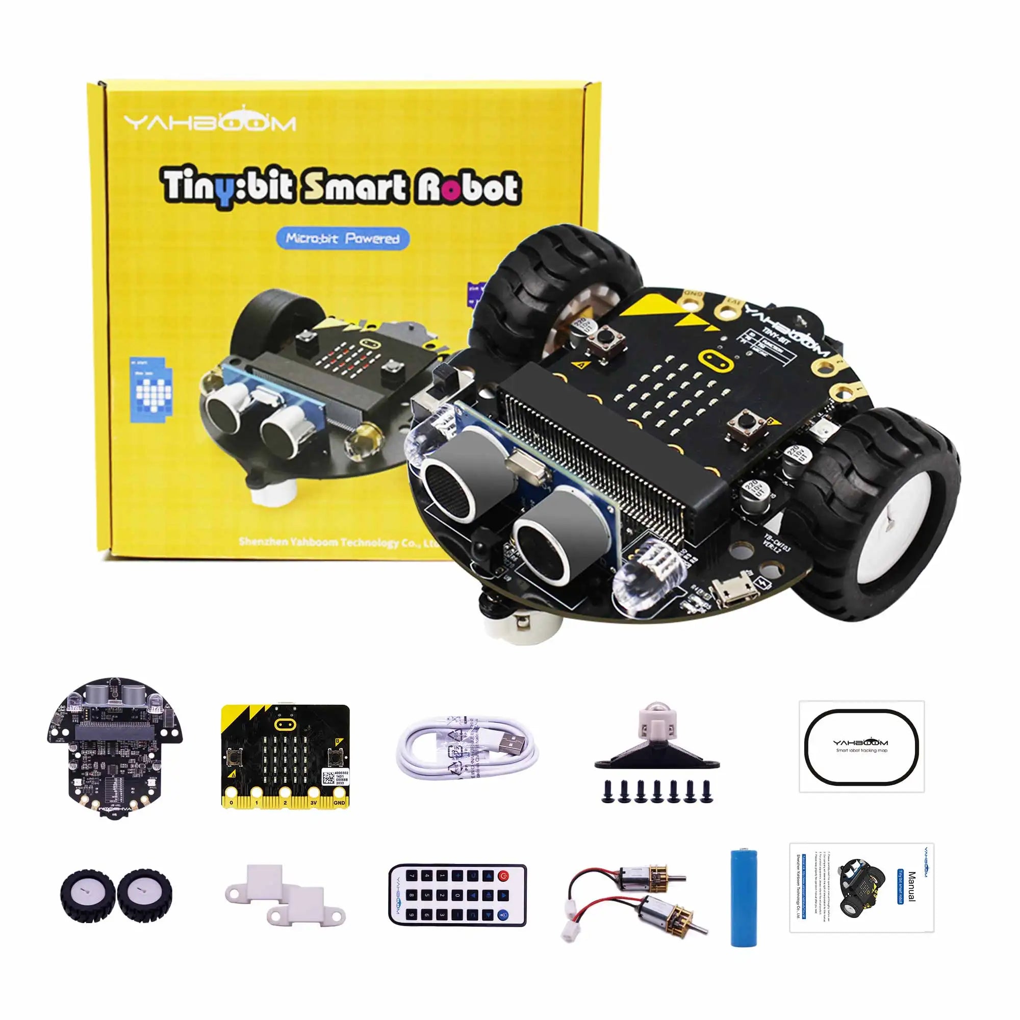 Micro:Bit V2 Smart Mini Robot Car Kit Coding for Kids Programming Building Set Learning Educational STEM DIY Electronic Project