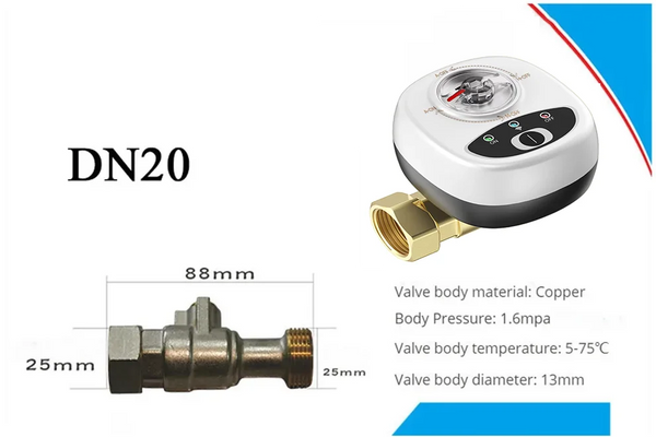 eWelink APP WiFi Smart Valve Water Gas Shutoff Automated Ball Valve DN15/DN20/DN25 Wireless Control For Alexa Google Alice