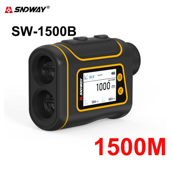 SNDWAY Sndway Rangefinder for Hunting Golf Laser Range finder 1000/1500M Golf Distance Meter Hunting Telemeter Roulette with Flag-Lock