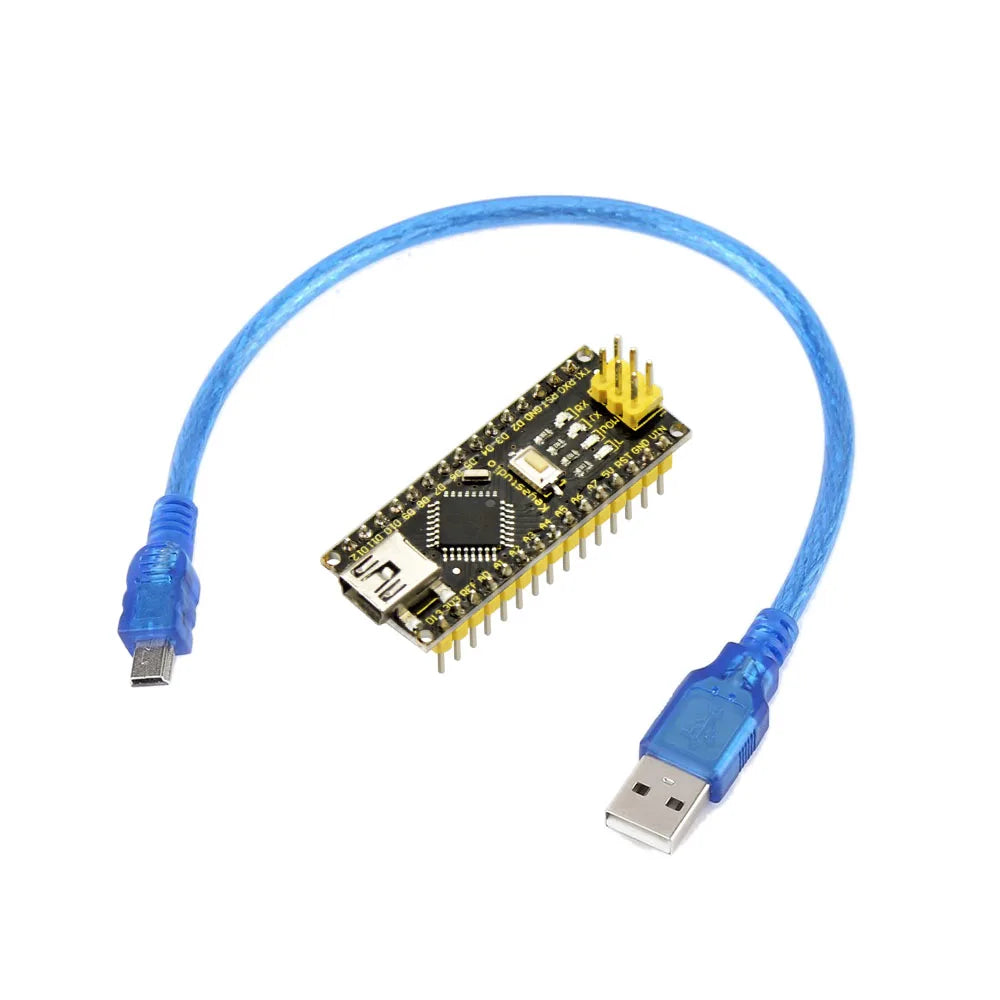 Keyestudio16MHz ATMEGA328P CH340 NANO Development Board With Bootloader+USBCable Compatible with Arduino NANO DIY Electronic Kit