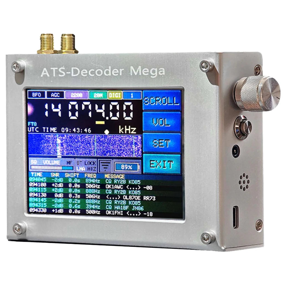 ATS-Decoder Radio Receiver FM RDS AM LW MW SW SSB DSP Si4732 Portable Shortwave Radio Receiver 4inch Touch Screen WiFi Function