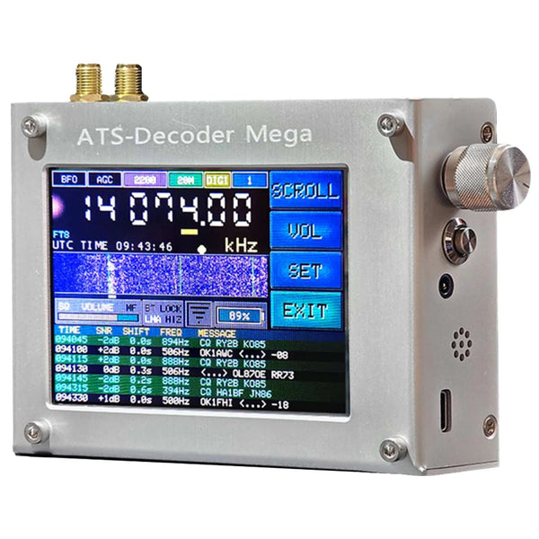 ATS-Decoder Radio Receiver FM RDS AM LW MW SW SSB DSP Si4732 Portable Shortwave Radio Receiver 4inch Touch Screen WiFi Function