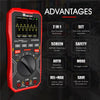TOOLTOP ET2010A 1MHz Portable Digital Oscilloscope 2.5Msps Auto True RMS Multimeter AC 10A 600V High Voltage Tester