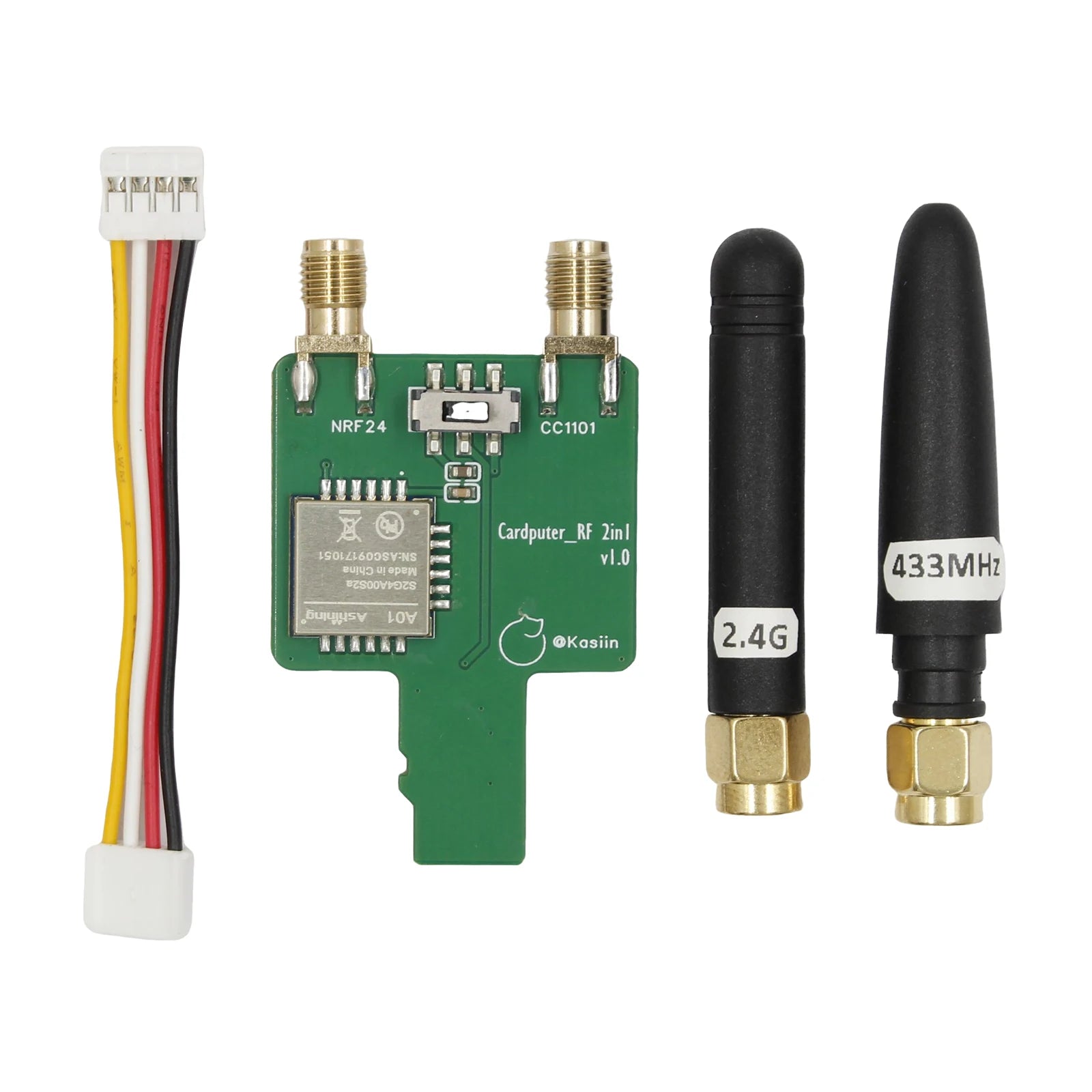 433MHz CC1101 NRF24 2-in-1 RF Module Development board for M5Stack Cardputer, Plug-and-Play Grove Port, Supports Bruce Firmware
