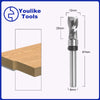 Top Bearing Ultra-Performance Compression Flush Trim Router Bit Mill 8mm Shank Solid Carbide CNC  Bit Spiral Flush Router Tool