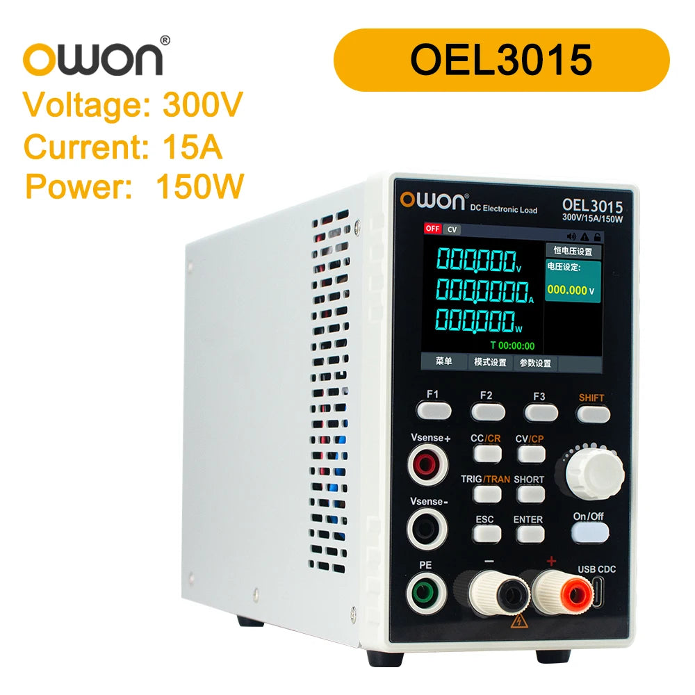 OWON High-Performance Programmable Electronic Load DC OEL1515/OEL3020/3030 150W/300W 150V/300V 15A/20A/30A Electronics Load