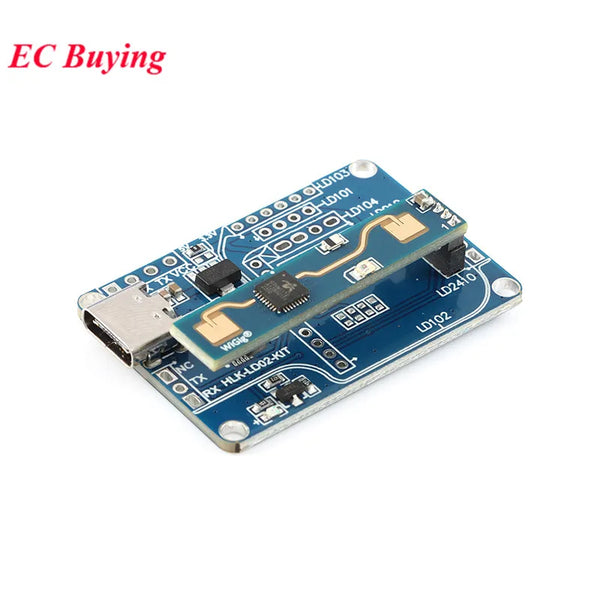 HLK-LD2410B Test Kit LD2410 FMCW 24G Smart Human Presence Status Sensing Radar Heartbeat Detection Sensor Module High Sensitivit