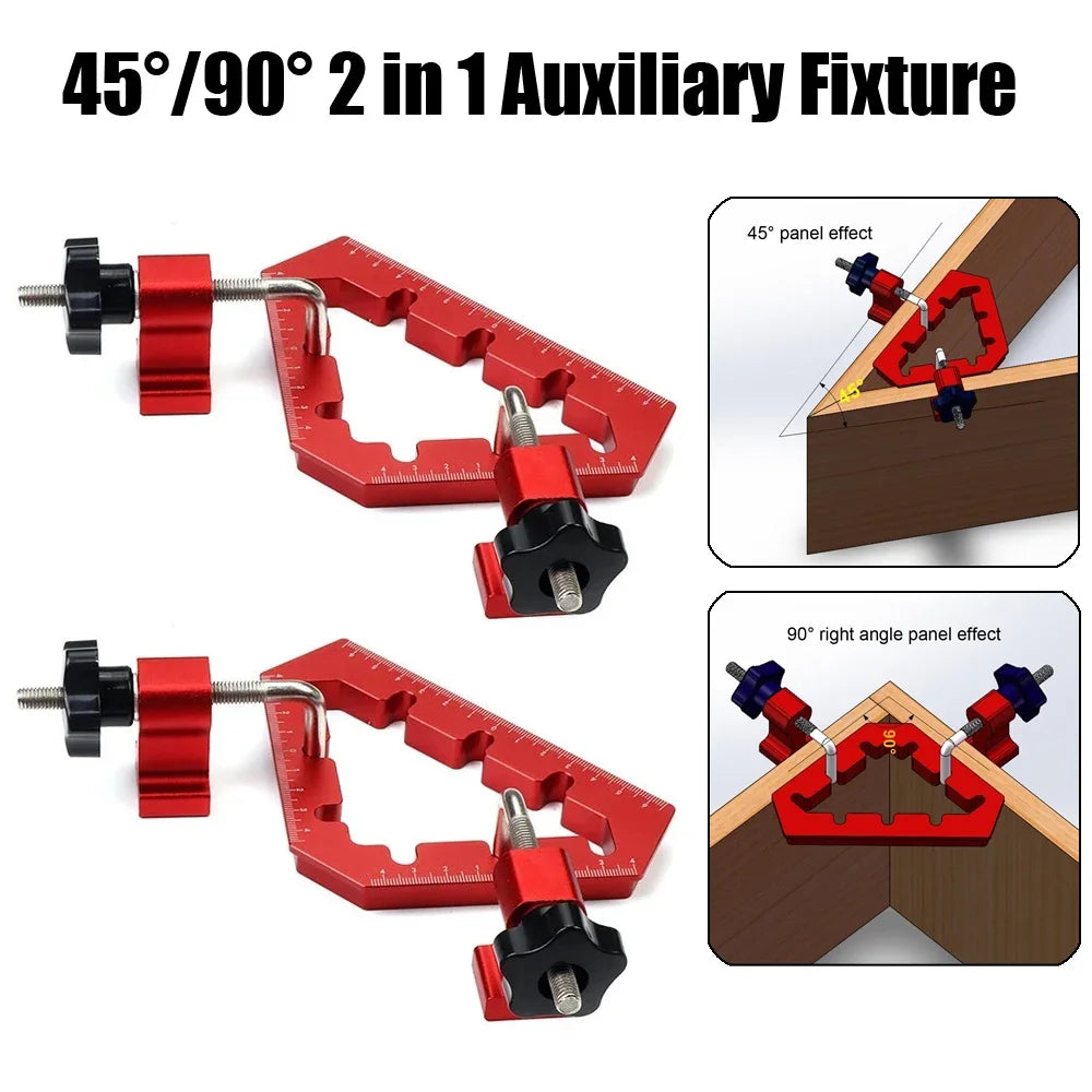 2Pcs 90 Degrees L-Shape Auxiliary Fixture Splicing Board, Positioning Panel Fixed Clip, Carpentry Square Ruler, Woodworking Tool