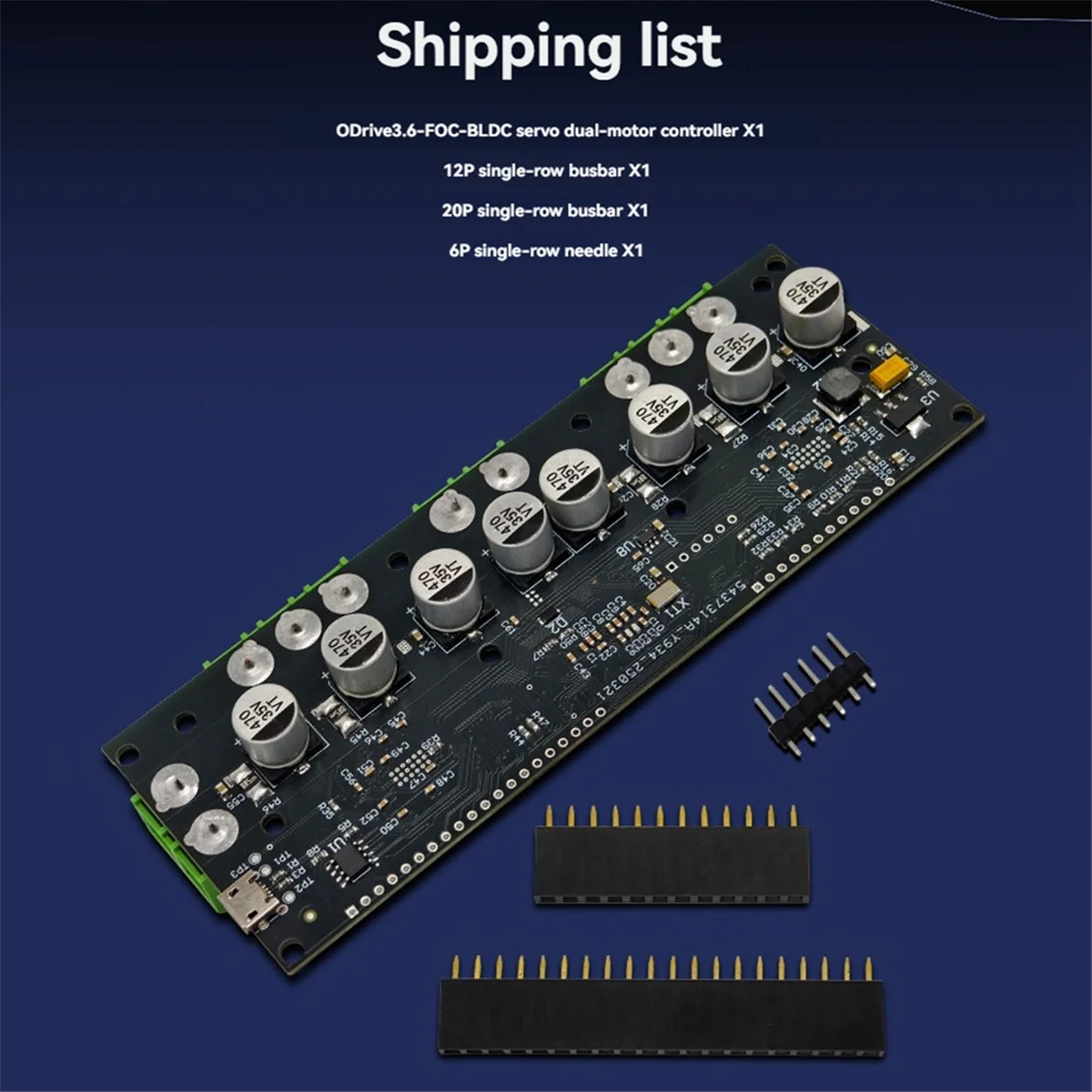 A72Z ODrive3.6 56V FOC-BLDC Servo Dual Motor Controller STM32F4 Support Multiple Encoder ODrive3.6 Motor Control Board 12-56V