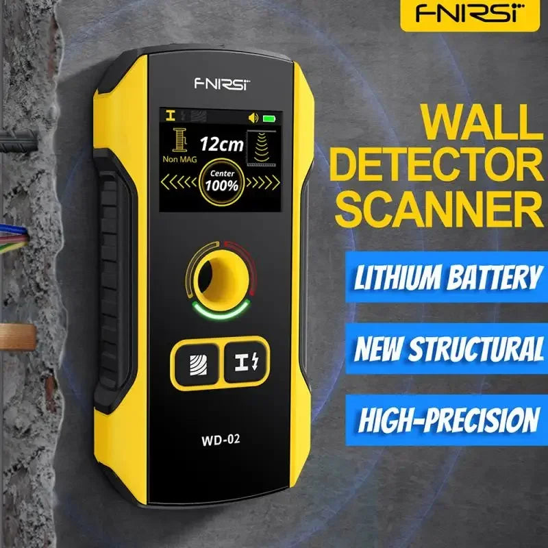 FNIRSI WD-02 Wall Detector Stud Finder Wall Scanner Tools Scaner Positioning Hole TFT Display AC Live Cable Wires Metal Wood Stud