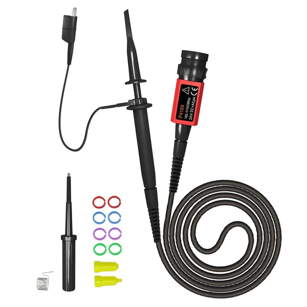 Promotion! P4100 Oscilloscope Probe 100:1 2KV High Voltage 100Mhz Safety BNC Connector For Oscilloscope Adjustable Attenuation