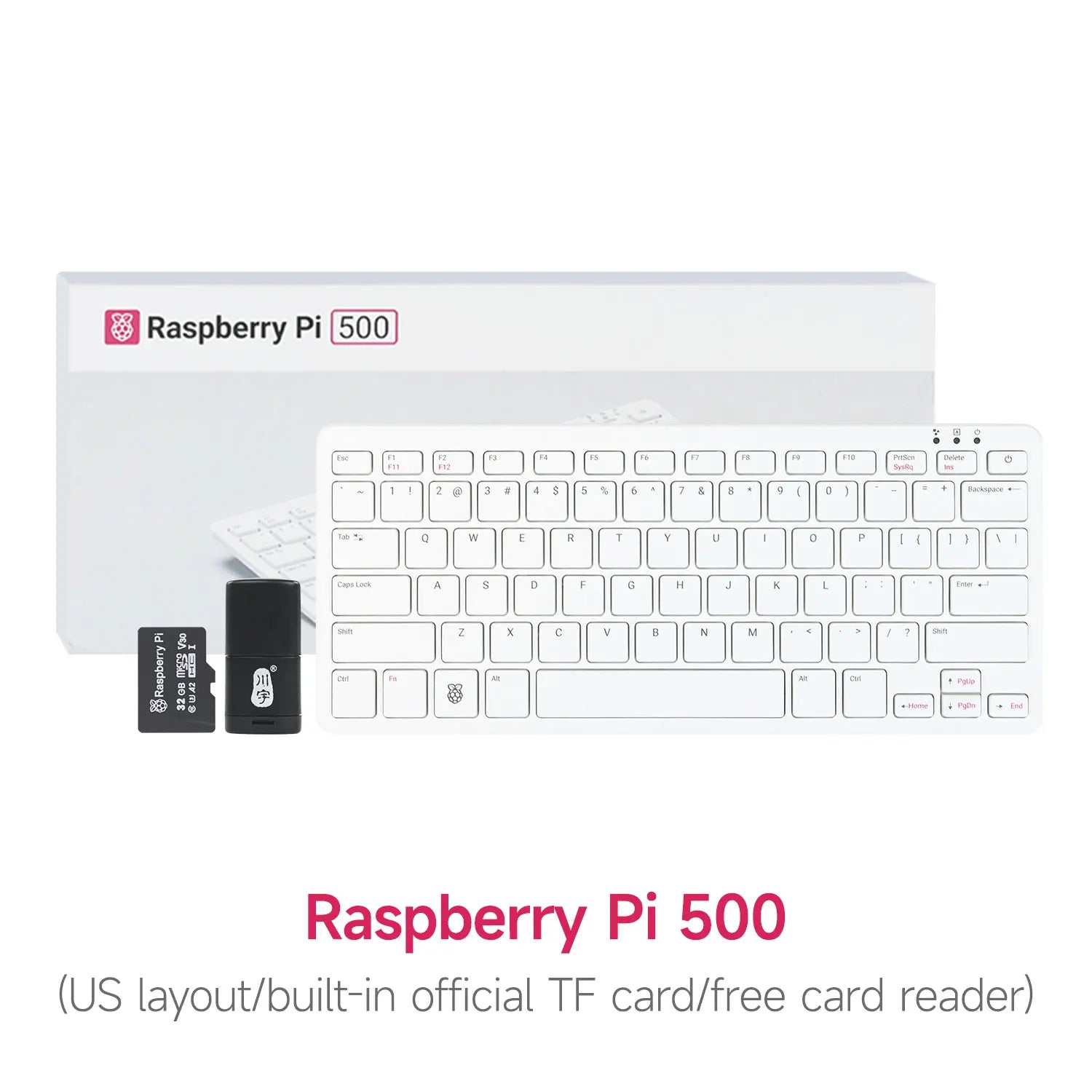 New Raspberry Pi 500 Official Keyboard Powerful Computer Kit Mainboard All in One Programming Built Into Quad-core Arm Processor