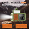 DC 5V 2A 7-in-1 87-108MHZ Multi-Function Emergency Radio: AM/FM/WB Full-Band Portable Radio with USB-C Interface