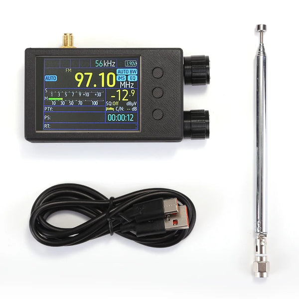 Mini Black Portable TEF6686 Full Band  FM/LW/MW/SW Radio Receiver  2.4" touch Screen