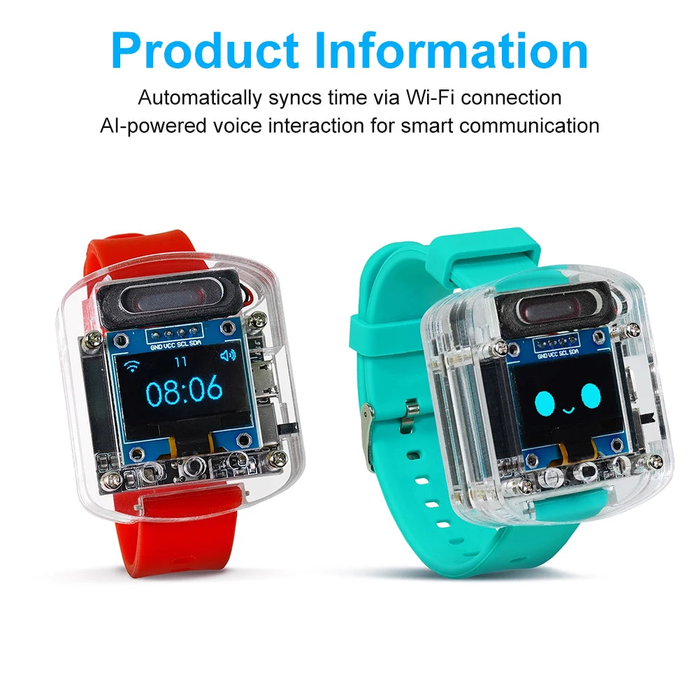 Xiaozhi AI Electronic Voice Watch Kit Artificial Intelligence Conversation ESP32 S3 N16R8 Development Board OLED Screen AI Robot
