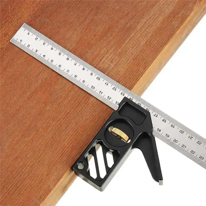 300mm Ruler Adjustable 45 90 Angle Positioning Block Gauge Line Marking Gauge Scriber DIY Carpentry Scribing Measuring Tools