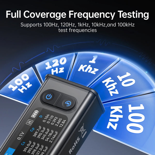 FNIRSI LCR-ST2 2-in-1 Digital Tweezer Bridge LCR ESR Meter SMD Test Kelvin Clip Electronic Component Multifunctional Tester Tool