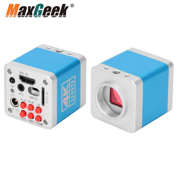 Maxgeek HAYEAR HY-6110 4K UHD digitális mikroszkópos kamera HDMI-kompatibilis kamera USB ipari elektronikus kamera 32G TF kártyával