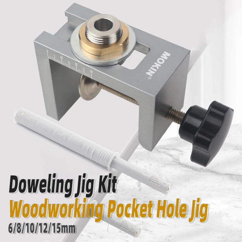 Doweling Jig kit Pocket Hole Drill Sleeve Drilling Guide Cabinet Door Redounder for Woodworking Punching Household DIY Tool