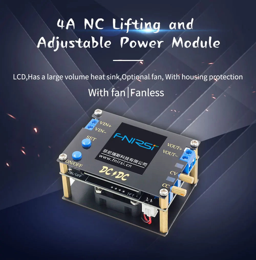 FNIRSI DC DC Automatic Boost/Buck Converter CC CV Power Module 0.5-30V 3A 35W/4A 50W Adjustable Regulated power supply Voltmeter