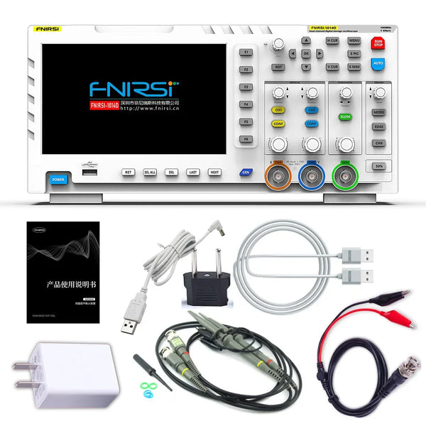 FNIRSI 1014D Oscilloscope 2 in 1 Digital Oscilloscope DDS Signal Generator Tool 100MHz*2 Analog Bandwidth 1GSa/s Sampling Rate