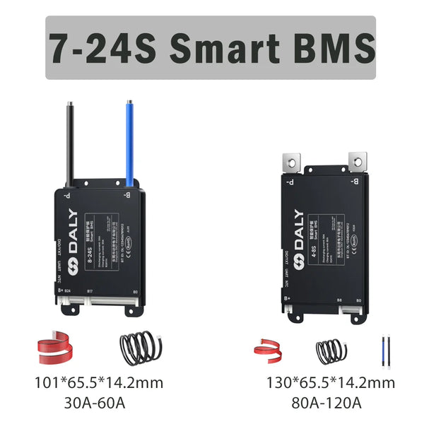 Daly Smart BMS 4S 6S 8S 12S 13S 14S 16S 17S 20S 24S Bluetooth BMS 30A 40A 60A 80A 100A 120A 150A 200A Batería de iones de litio Lifepo4 LTO