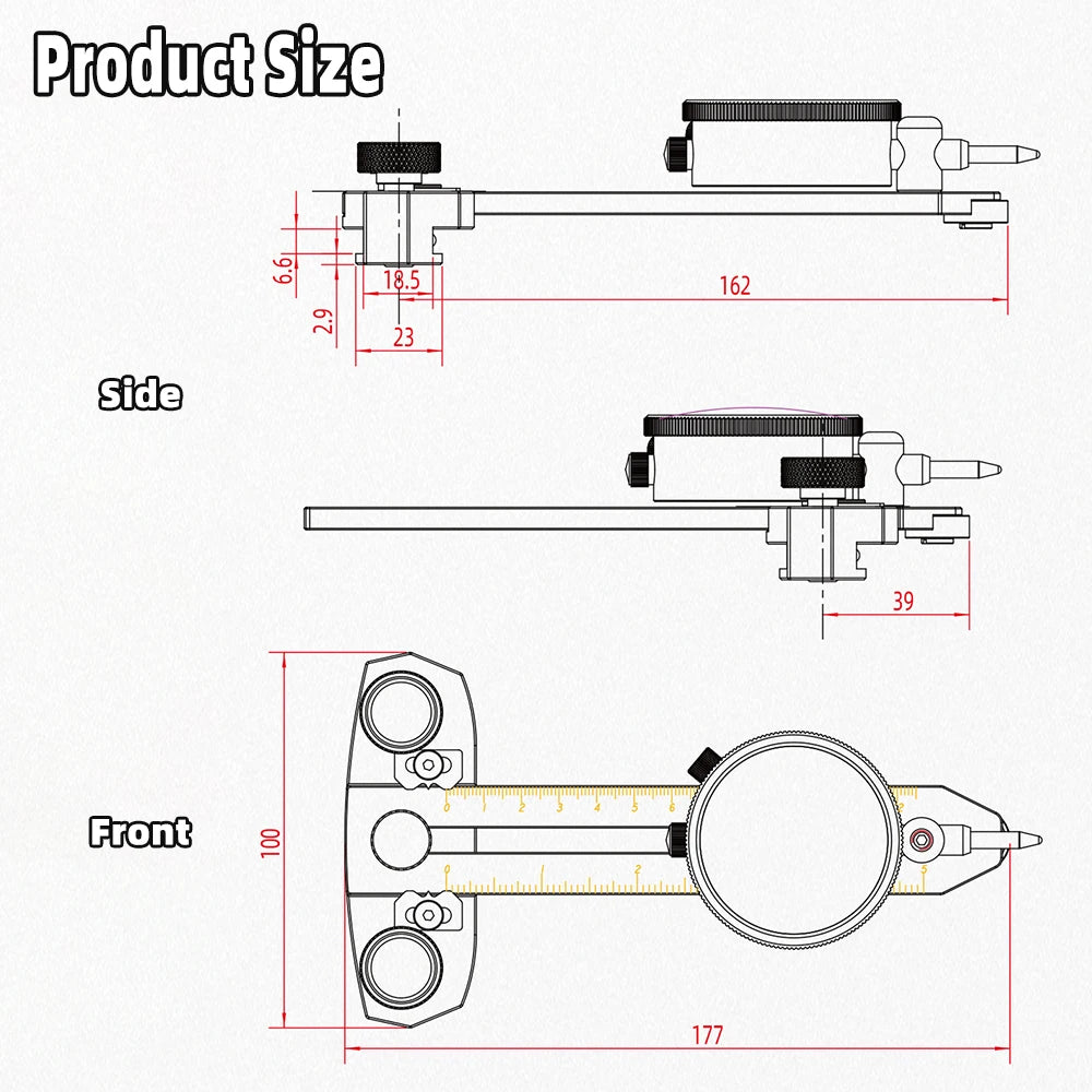 Table Saw Jig 2in1 Thin Rip Jig Table saw Dial Indicator Saw Blade Cutting Guide for Woodworking Circular Saw Band Saw & Router