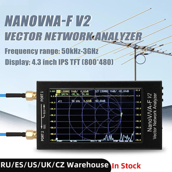 NanoVNA-F V2 4.3 Inch IPS LCD Display Vector Network Analyzer S-A-A-2 Antenna Analyzer Short Wave HF VHF UHF