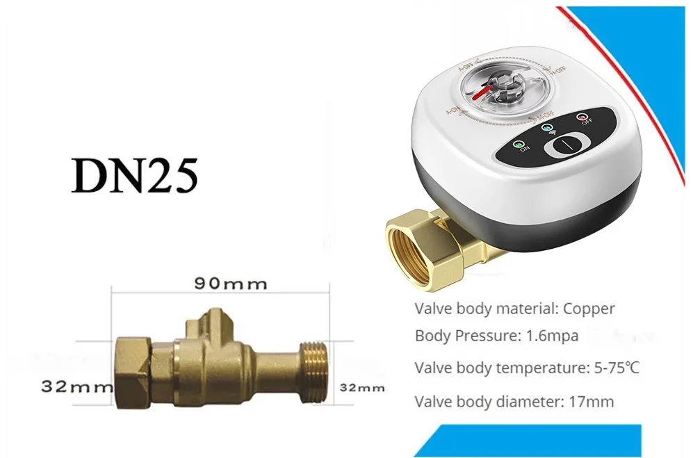 eWelink APP WiFi Smart Valve Water Gas Shutoff Automated Ball Valve DN15/DN20/DN25 Wireless Control For Alexa Google Alice