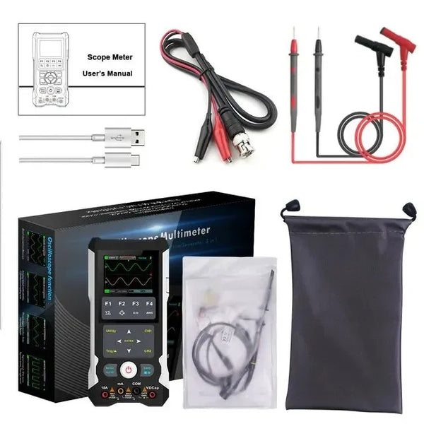 TOOLTOP ET829 2 Channel 250MSa/s 80MHz Digital Storage Osclloscope Multimeter Signal Generator 3 in 1 Multifunction Oscilloscope