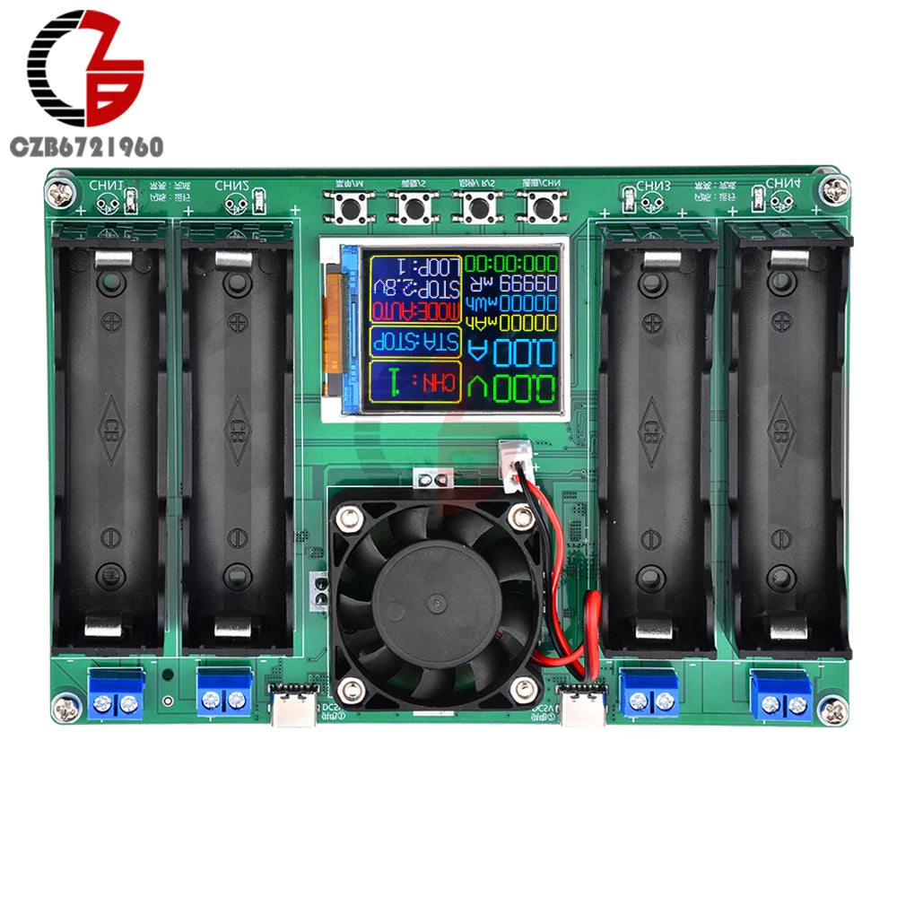 18650 Lithium Battery Capacity Tester Module MAh MWh Digital Battery Power Detector Module 18650 Battery Tester Type-C Auto Char
