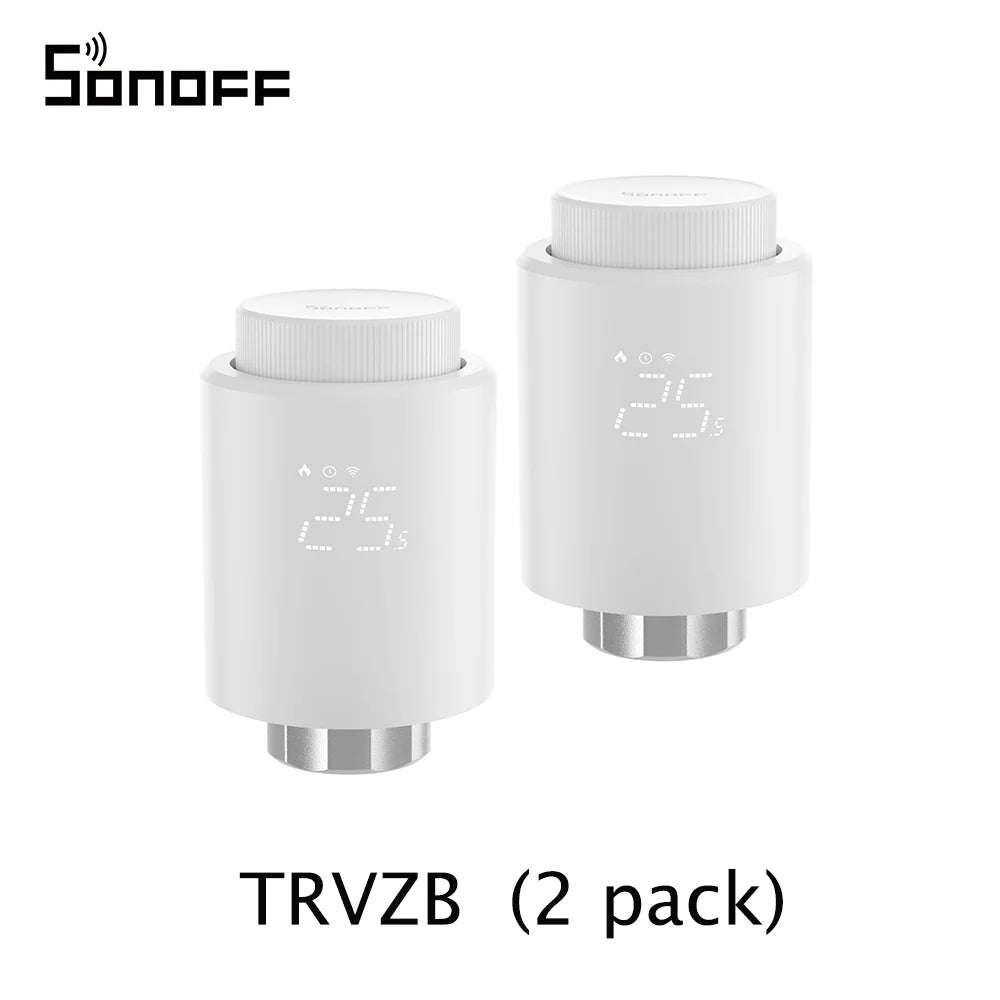 SONOFF TRVZB Thermostatic Radiator Valve Smart TRV Zigbee Thermostat Actuator Temperature Heater Control Support Alexa ZHA 2mqtt