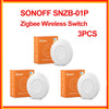 SONOFF SNZB-01P Zigbee Wireless Switch Custom Button Action Trigger Alexa Routines Emergency Button Smart Home Automation Module