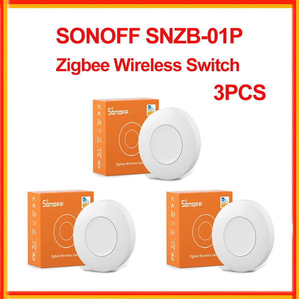 SONOFF SNZB-01P Zigbee Wireless Switch Custom Button Action Trigger Alexa Routines Emergency Button Smart Home Automation Module