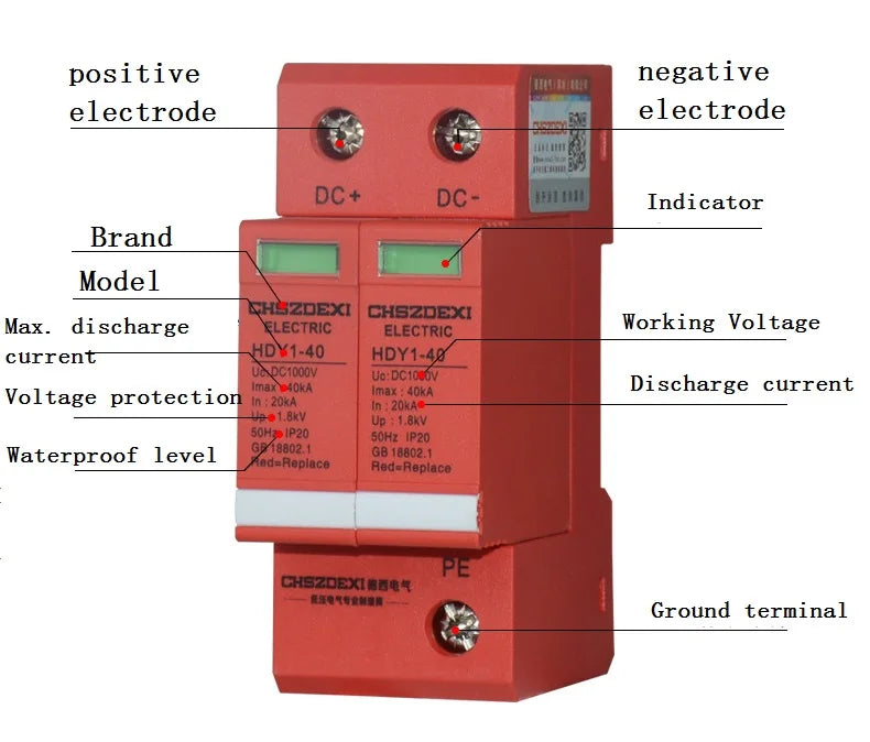 2P20KA DC 1000V Electric Surge Protector Circuit Breaker detail image 4