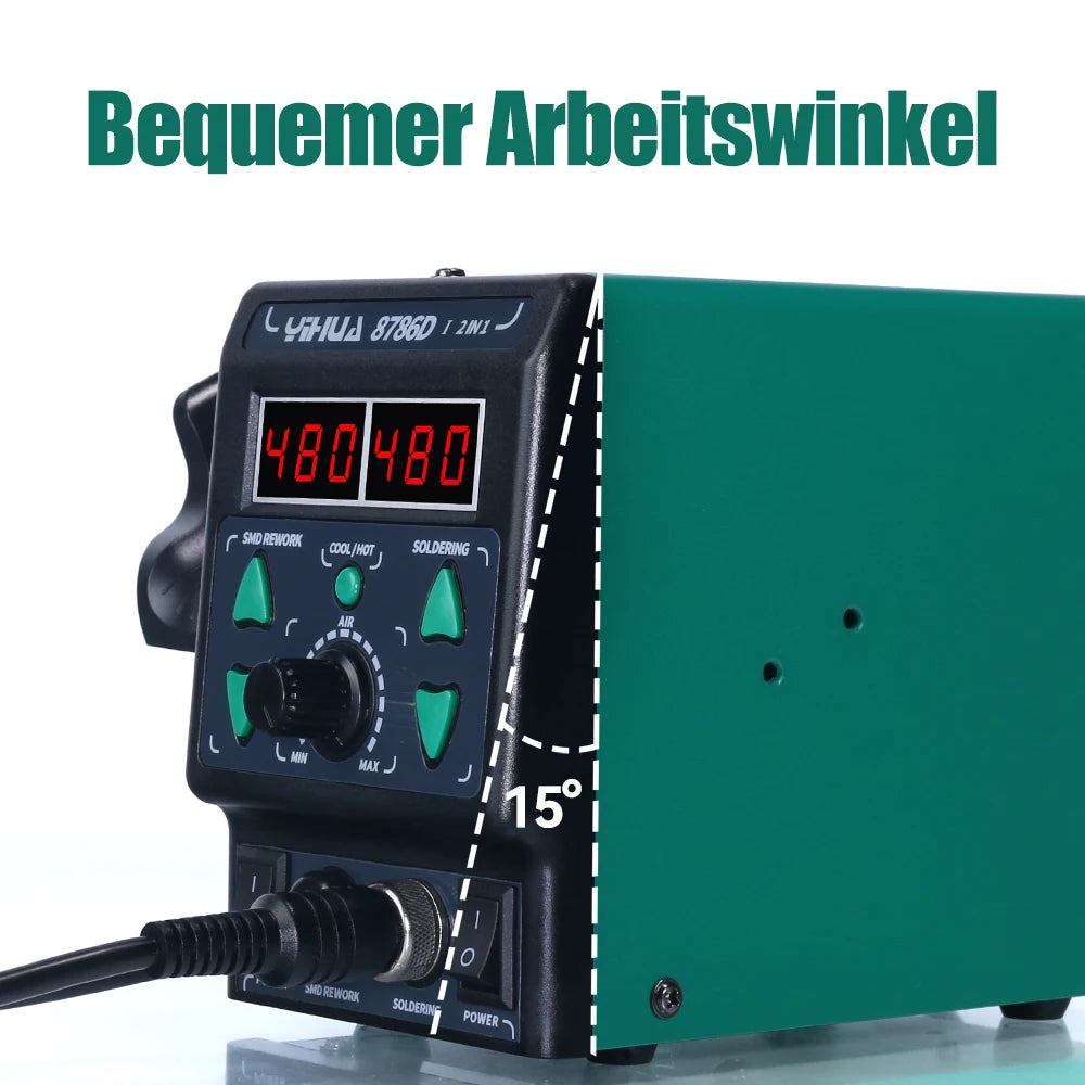 YIHUA 8786D Soldering Iron Hot Air Soldering Station DIY Digital Rework Station Phone Repair BGA SMD Solder Tool Welding Station