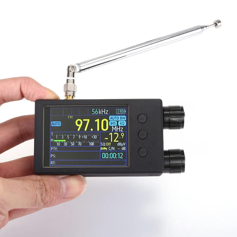 Mini Black Portable TEF6686 Full Band  FM/LW/MW/SW Radio Receiver  2.4