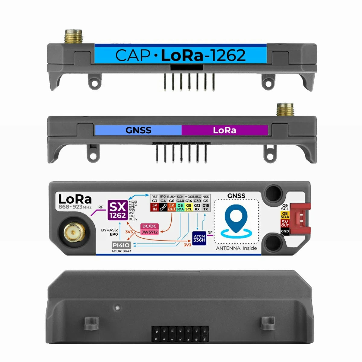 M5Stack Cap LoRa-1262 for Cardputer Adv SX1262 LoRa Module Frequency 868 to 923 MHz SMA detail image 4