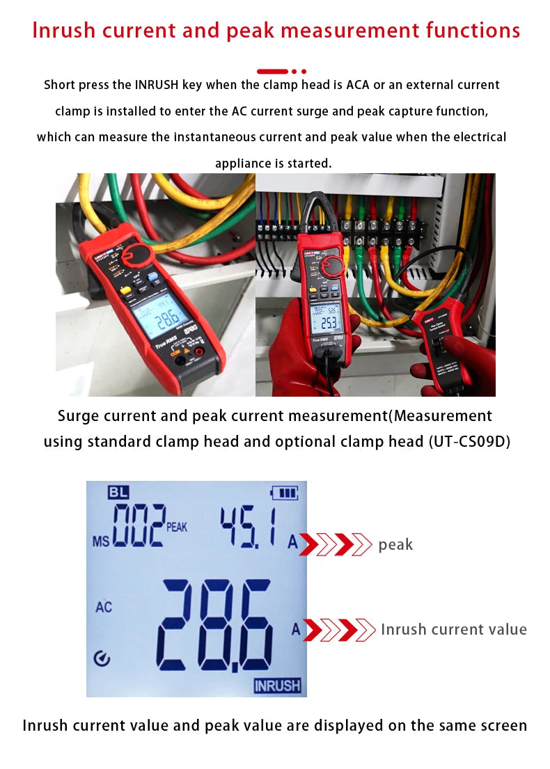 UNI-T UT219PV Clamp Meter Digital 1500V 2500V Bluetooth Multimeter Pliers Ammeter Voltmeter PEAK LPF Photovoltaic Multi Tester