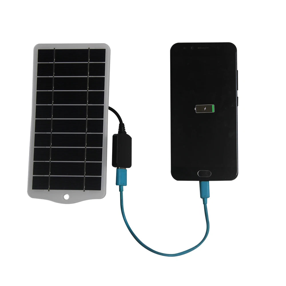 Солнечная панель-зарядное устройство мощностью 5 Вт, 5 В, для iPhone, портативный внешний аккумулятор, уличное солнечное зарядное устройство для батарей 3,7–5 В.