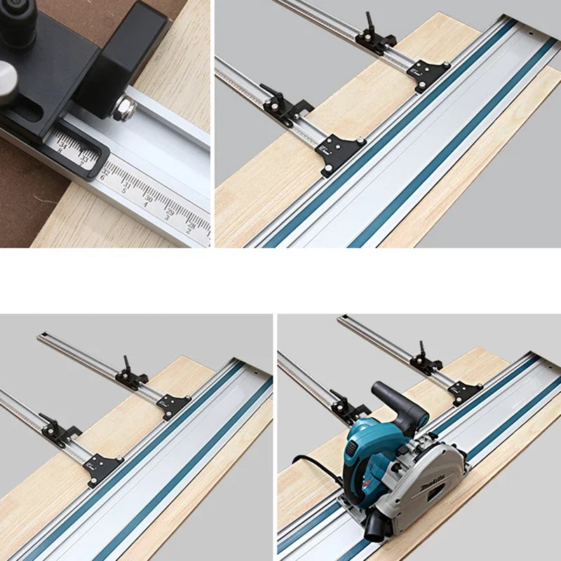 Woodworking Parallel Rail System Fixed Rail Bracket Aluminum Alloy Circular SawTrack Set Tools for Track Saw Makita / Festool