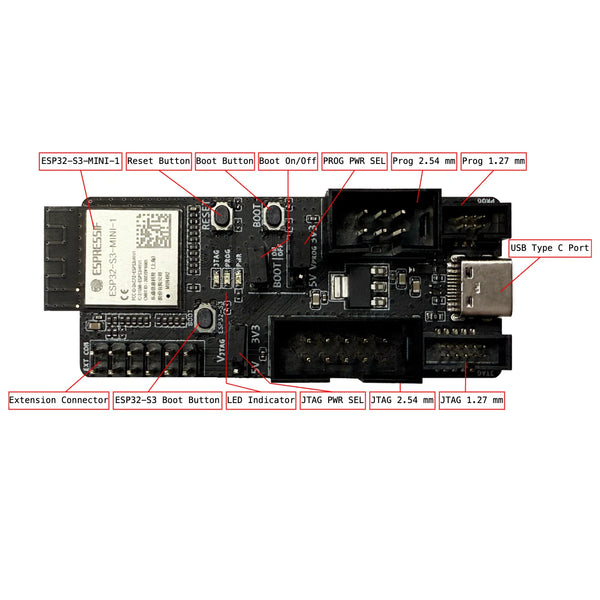 Espressif ESP-Prog-2 Debugger Serial Communication, JTAG In-Circuit Debugging, Firmware Auto Downloader