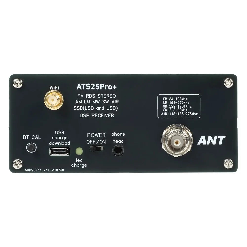ATS25 Pro+  firmware 4.2 Bluetooth Wifi AIR band  118M-135.975MHz FM SW SSB MW LW AIR SDR Receiver Aviation Band Receiver SI5351