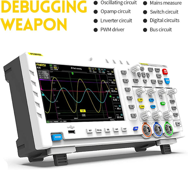 FNIRSI 1014D Oscilloscope 2 in 1 Digital Oscilloscope DDS Signal Generator Tool 100MHz*2 Analog Bandwidth 1GSa/s Sampling Rate