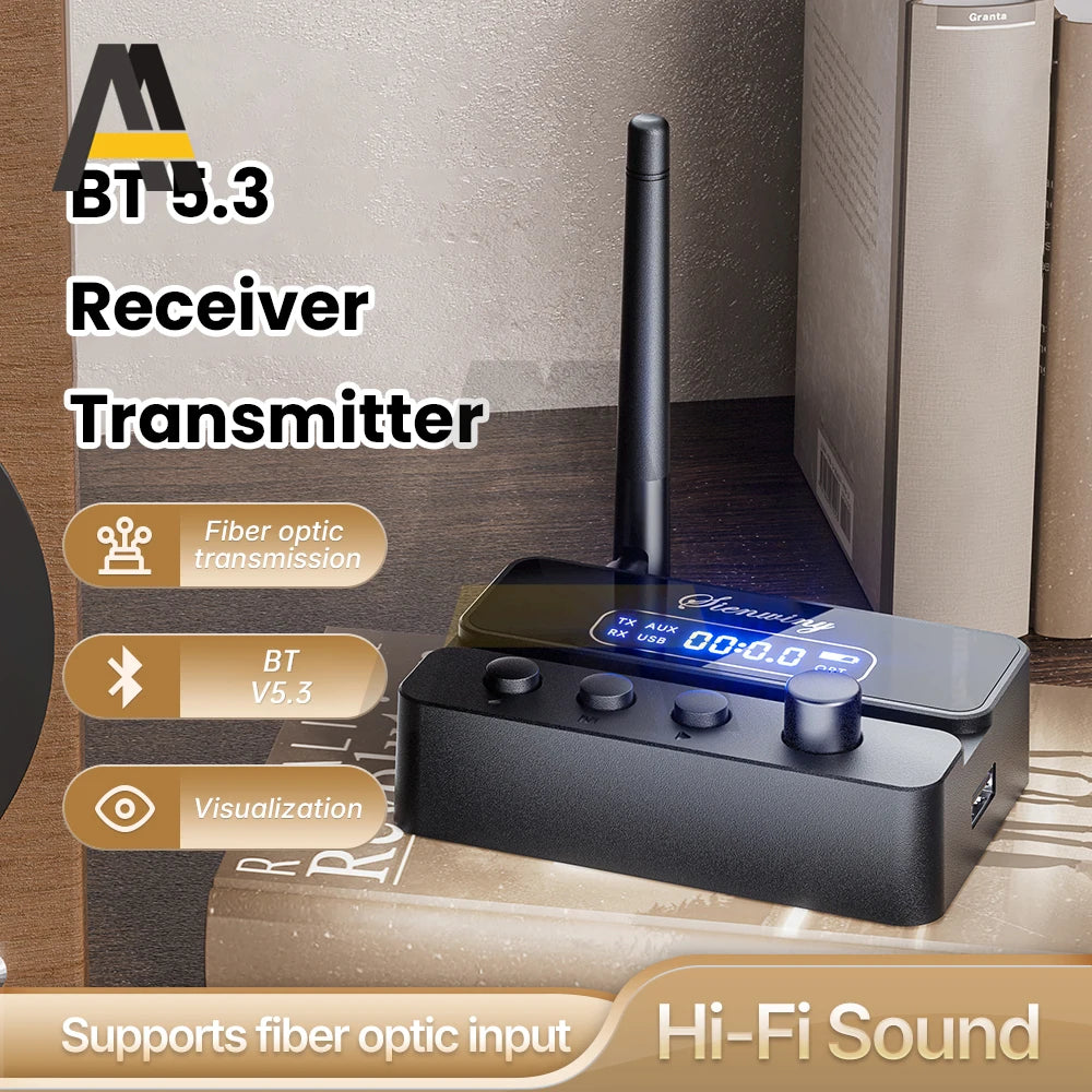 Bluetooth 5.3 Audio Transmitter Receiver S3 2-in-1 HiFi Wireless Adapter With Lossless Digital Audio For Home Theater System