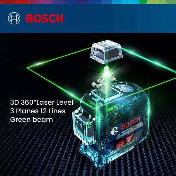 Bosch Professional Laser Level Grüner Strahl Selbstnivellierender Kreuzlinienlaser Gradienter Entfernungsmesser GLL 3-60 XG/GLL 50-15 XG/GLL50G