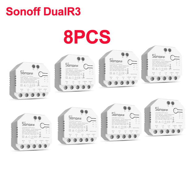 SONOFF Dual R3 2 Gang Wifi Smart Switch Dual Relay Module With Power Metering Smart Roller Shutter Switch Control Via ewelink