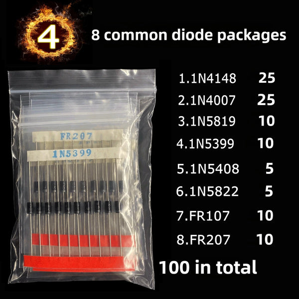 1500Pcs Electronic Components Starter Kit Resistor Capacitor LED Diode Transistor Assortment Pack for DIY Arduino